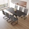 62.4" extendable 78.15" dining Table Set for 6-8 Person for Dining Room