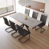 62.4" extendable 78.15" dining Table Set for 6-8 Person for Dining Room