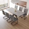 62.4" extendable 78.15" dining Table Set for 6-8 Person for Dining Room