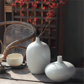 Parel Ceramic Vase White (size: large)