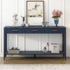 High-Quality Entryway Console Table with Vertical Stripe Drawers, Long Legs,Suitable for Entryway, Hallway, Living Room, Foyer, Corridor
