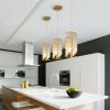 4" Modern Crystal Pendant Light - 3 Pack, Adjustable Hanging Ceiling Lamp with Crystal Prism Design for Dining Room, Kitchen Island