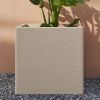 20 Inch Square Concrete Planter,Durable for All-Weather Use with Drainage Hole, Large Square Planter for Outdoor and Indoor Plants