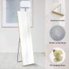 Floor Standing Mirror, Wall Mirror with Stand Aluminum Alloy Thin Frame,21''*64'',Black-rect