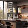 4" Modern Crystal Pendant Light - 3 Pack, Adjustable Hanging Ceiling Lamp with Crystal Prism Design for Dining Room, Kitchen Island