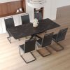 62.4" extendable 78.15" dining Table Set for 6-8 Person for Dining Room