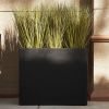 Tall Rectangular Composite Planter,Durable for All-Weather Use with Drainage Holes, Large Rectangular Planter for Outdoor and Indoor Plants