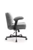 Criss Cross Chair with Wheels and Flip Arms-Comfy Fabric Cross Legged Office Chair with Thick Cushion&Wide Seat