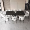 Scalable Dining Table Table Set for 4-8 Person for Dining Room