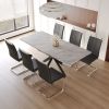 62.4" extendable 78.15" dining Table Set for 6-8 Person for Dining Room