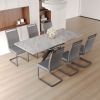 62.4" extendable 78.15" dining Table Set for 6-8 Person for Dining Room