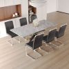 62.4" extendable 78.15" dining Table Set for 6-8 Person for Dining Room