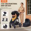 VEVOR Travel System Stroller with Infant Bassinet, 2-in-1 Baby Cradle Stroller Combo, Reversible Seat, Easy One-button Folding