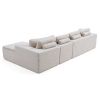 134" Modern Minimalist Modular Sectional Couch with Ottoman, Comfort L Shaped Sofa for Living Room, No Assembly Required