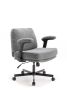Criss Cross Chair with Wheels and Flip Arms-Comfy Fabric Cross Legged Office Chair with Thick Cushion&Wide Seat