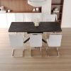 62.4" extendable 78.15" dining Table Set for 6-8 Person for Dining Room