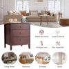 Nightstand Beside End Side Table Organizer with 3 Drawers