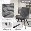 Modern Dining Chairs, Comfortable Dining Room Chairs with Thick Cushions, Fabric Upholstered Side Chairs with Metal Legs for Kitchen