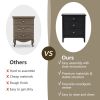 Nightstand Beside End Side Table Organizer with 3 Drawers