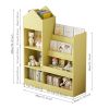 Kids Wooden Bookshelf Toy Storage Organizer with Bookcase, Kid's Storage Unit with 6 Compartments, Children Multi Shelf for Books, Toys Shelf