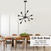 Sputnik Chandelier Modern Black/Brushed Nickel/Chrome Chandelier Mid Century Ceiling Lighting Fixtures 10 Lights E26 for Living Room, Kitchen Island