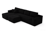 134" Modern Minimalist Modular Sectional Couch with Ottoman, Comfort L Shaped Sofa for Living Room, No Assembly Required