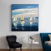 Hand Painted Oil Painting Sailboat Ocean Seascape-Hand-Painted- Oil Painting Handmade- Wall Art Hand Paint - For Home Decoration