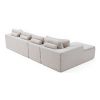 134" Modern Minimalist Modular Sectional Couch with Ottoman, Comfort L Shaped Sofa for Living Room, No Assembly Required