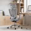 Ergonomic High Back Mesh Office Chair with Adjustable Headrest & Lumbar Support, Breathable Mesh Desk Chair with Padded Seat