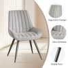 Modern Dining Chairs, Comfortable Dining Room Chairs with Thick Cushions, Fabric Upholstered Side Chairs with Metal Legs for Kitchen