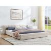 Queen Size Upholstered Bed Frame with Thick Fabric