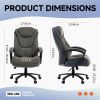 Wide Seat Executive Office Chair with Soft PU Leather Upholstery, Thick Padded Cushion, High Back Support & Smooth Rolling Base for Home Office