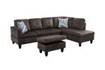 Grey Flannel 3-Piece Living Room Sofa Set
