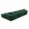 134" Modern Minimalist Modular Sectional Couch with Ottoman, Comfort L Shaped Sofa for Living Room, No Assembly Required