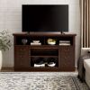Retro TV Stand with Storage for TVs up to 65'' Mid Century Modern TV Stand & Entertainment Center with Shelf, TV Stand for Media