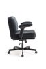 Criss Cross Chair with Wheels and Flip Arms-Comfy Fabric Cross Legged Office Chair with Thick Cushion&Wide Seat