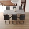 62.4" extendable 78.15" dining Table Set for 6-8 Person for Dining Room