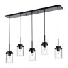 5 Lights Kitchen Island Lighting Modern Linear Chandeliers for Dining Room