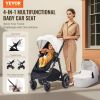 VEVOR Travel System Stroller with Infant Bassinet, 2-in-1 Baby Cradle Stroller Combo, Reversible Seat, Easy One-button Folding
