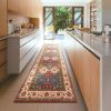 Washable Runner Rug 2x6, Moroccan Faux Wool Runner Rug Non Slip for Hallways Kitchen Entryway Laundry Room Bedroom Bathroom, Low Pile