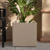 20 Inch Square Concrete Planter,Durable for All-Weather Use with Drainage Hole, Large Square Planter for Outdoor and Indoor Plants