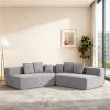 Extra-Large Modular Compression Sofa 131.89" W*62.20" D*26.18" H  for Family Living Rooms, Space-Saving Vacuum-Packed Design