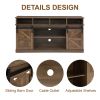 TV Stand Sliding Barn Door Modern&Farmhouse Wood Entertainment Center, Storage Cabinet Table Living Room with Adjustable Shelves for TVs Up to 65"