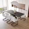 62.4" extendable 78.15" dining Table Set for 6-8 Person for Dining Room