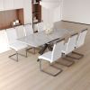 62.4" extendable 78.15" dining Table Set for 6-8 Person for Dining Room