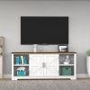 TV Stand for 80 Inch TV, Entertainment Center with Storage Cabinets, Mid Century Modern Media TV Console Table for Living Room Bedroom