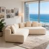 Extra-Large Modular Compression Sofa 131.89" W*62.20" D*26.18" H  for Family Living Rooms, Space-Saving Vacuum-Packed Design