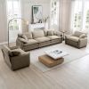 Warm and Cozy Sofa Set with Soft Cushions and Pillows