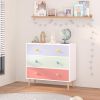 Kids 3 Drawer Dresser, Baby Nightstand for Bedroom, Storage Cabinet for Toddler Child for Living Room, Toddler Room, Nursery, Closet