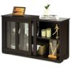 Sideboard Buffet Cupboard Storage Cabinet with Sliding Door